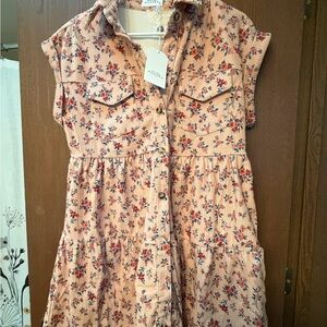 Floral Pink Mini Dress